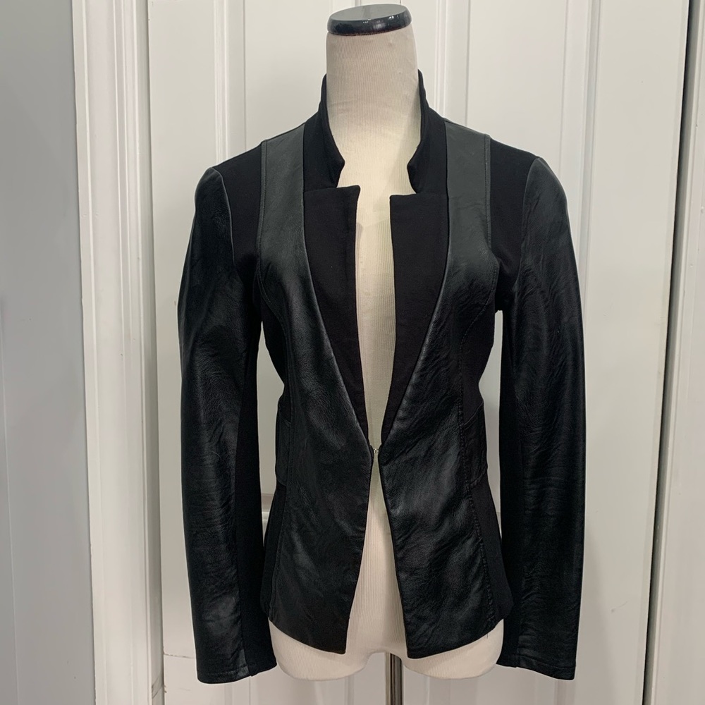 Rinascimiento Faux Leather Jacket Blazer Black S